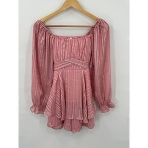 Kenedik Pink Romper Womens 12 Fairy Coquette Romantic Feminine Dainty Flirty